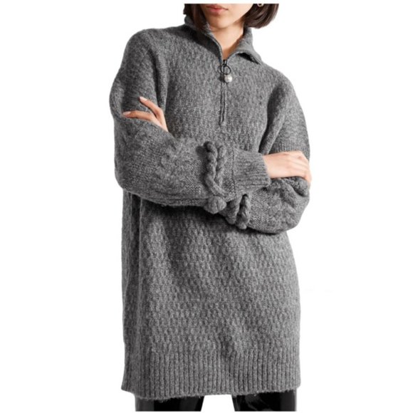 OPENING CEREMONY Cable Fuzzy Knit Wool Sweater - Picture 1 of 13
